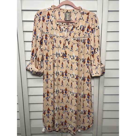 Anthropologie Dolan Wanderlust Southwestern Aztec Print Dress Size Medium - Picture 3 of 12